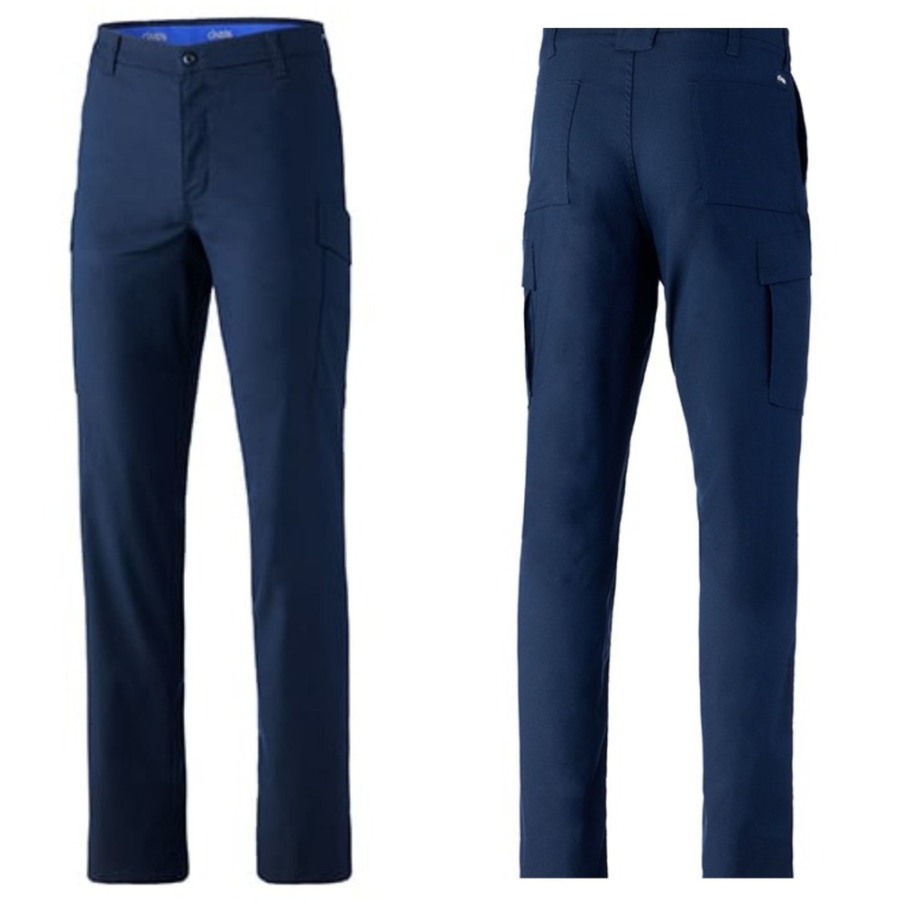 Lot 2-Cintas Comfort Flex Pro Navy Blue Cargo Pants Workwear Size 26x36 NWT‎